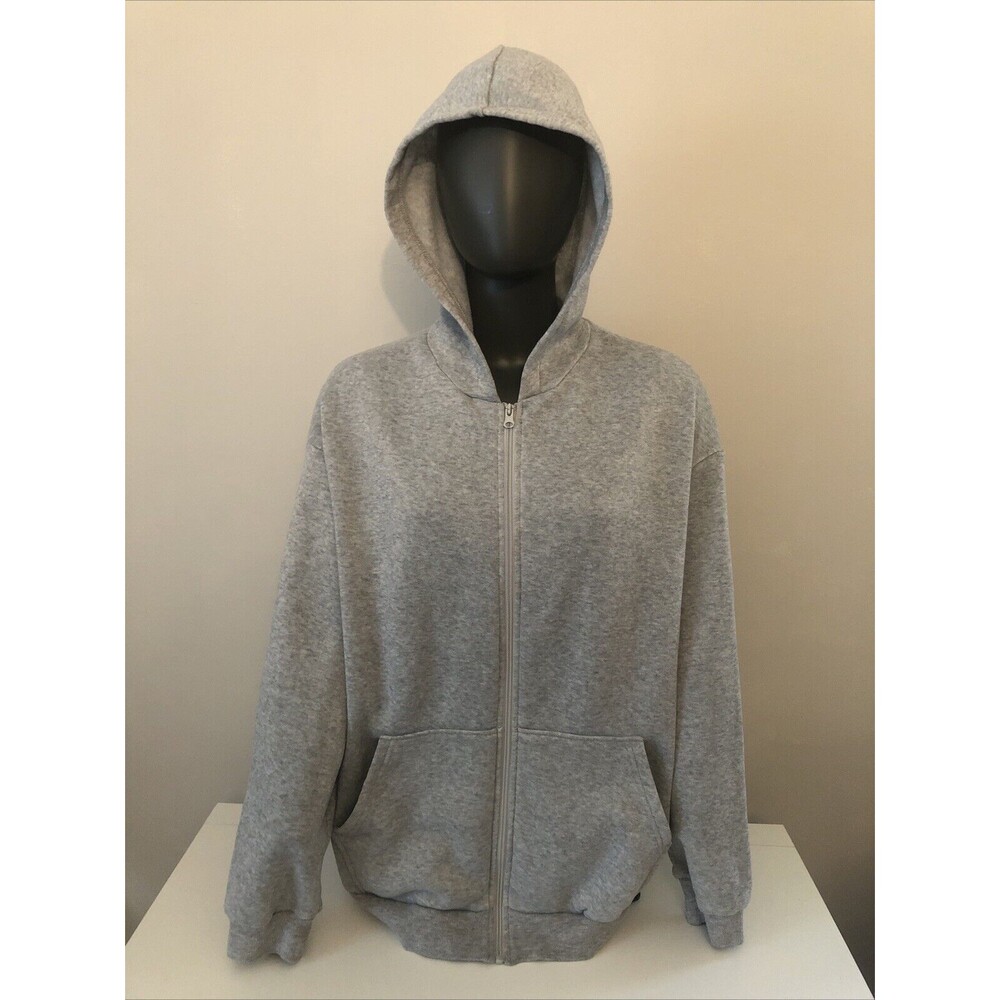 Women's Shein Full Zip Hoodie Lightweight Long Sleeve MED  Gray - Excellent Cond